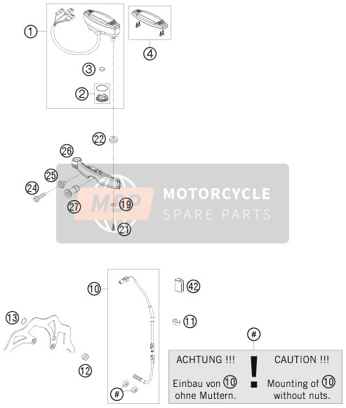 KTM 300 XC-W USA 2012 Instrumentos / Sistema de bloqueo para un 2012 KTM 300 XC-W USA