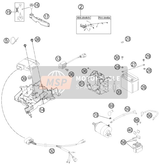 KTM 300 XC-W USA 2012 Arnés de cableado para un 2012 KTM 300 XC-W USA