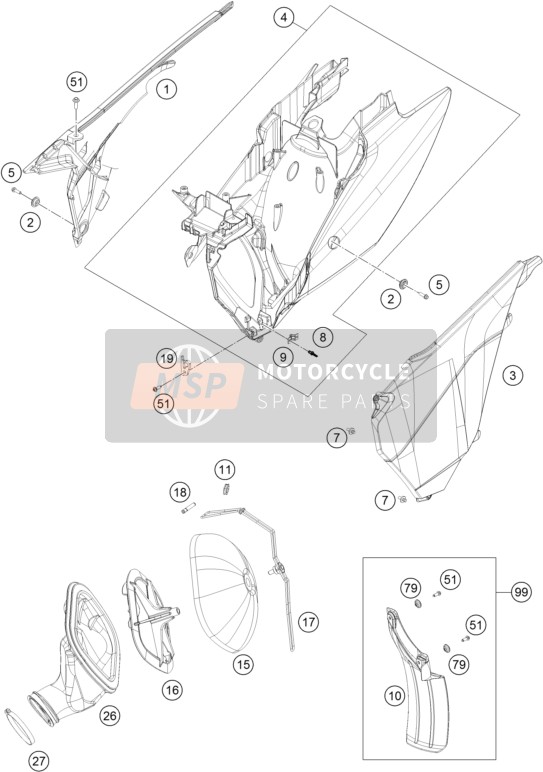 KTM 300 XC-W USA 2015 Filtro de aire para un 2015 KTM 300 XC-W USA