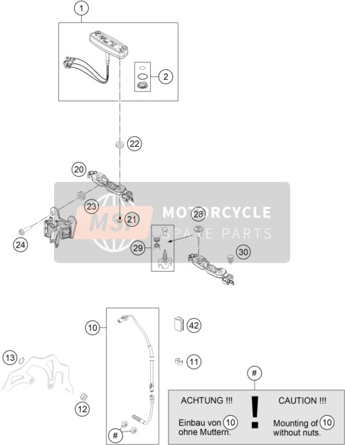 KTM 300 XC-W Six Days USA 2014 Instrumenten / Slotsysteem voor een 2014 KTM 300 XC-W Six Days USA