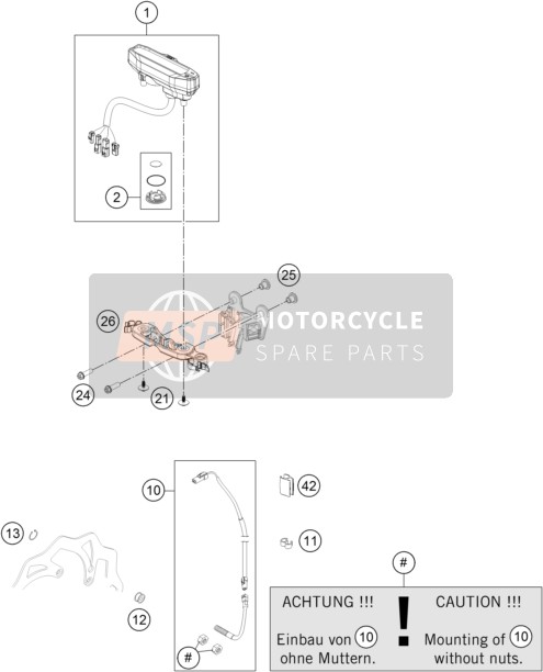 KTM 300 XC-W Six Days USA 2015 Instruments / Lock System for a 2015 KTM 300 XC-W Six Days USA