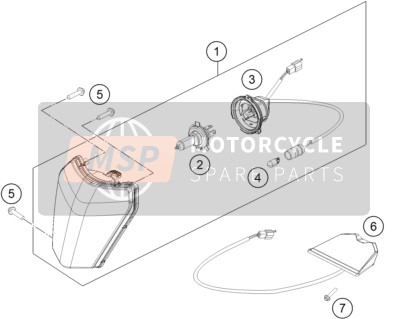 KTM 300 XC-W Six Days USA 2015 Sistema de iluminación para un 2015 KTM 300 XC-W Six Days USA