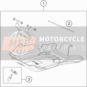 KTM 300 XC-W Six Days USA 2016 Motorbescherming voor een 2016 KTM 300 XC-W Six Days USA