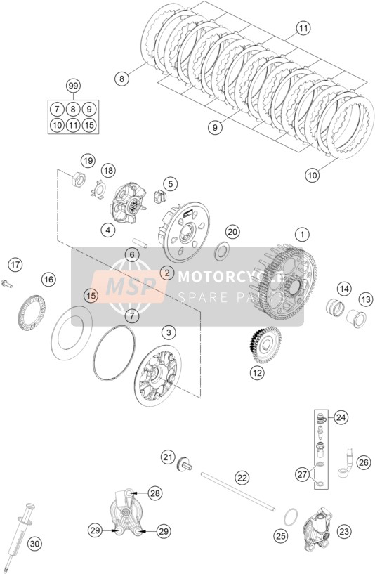 KTM 300 XC-W Six Days USA 2018 Clutch for a 2018 KTM 300 XC-W Six Days USA