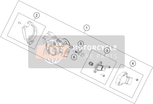 KTM 300 XC-W TPI USA 2019 Throttle Body for a 2019 KTM 300 XC-W TPI USA