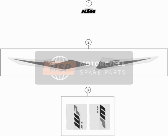 KTM 300 XC USA 2019 Calcomanía para un 2019 KTM 300 XC USA