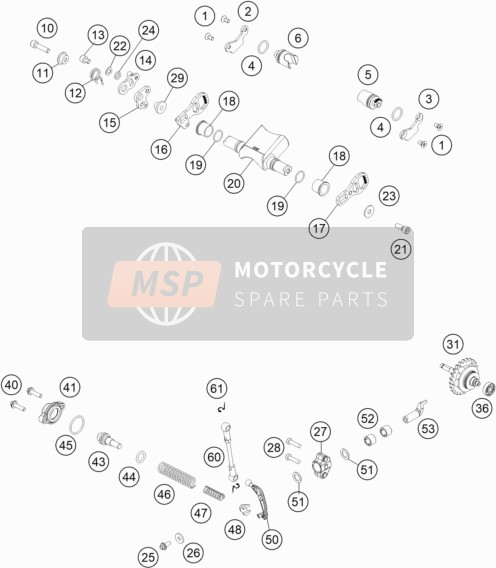 KTM 300 XC TPI USA 2020 Uitlaatcontrole voor een 2020 KTM 300 XC TPI USA
