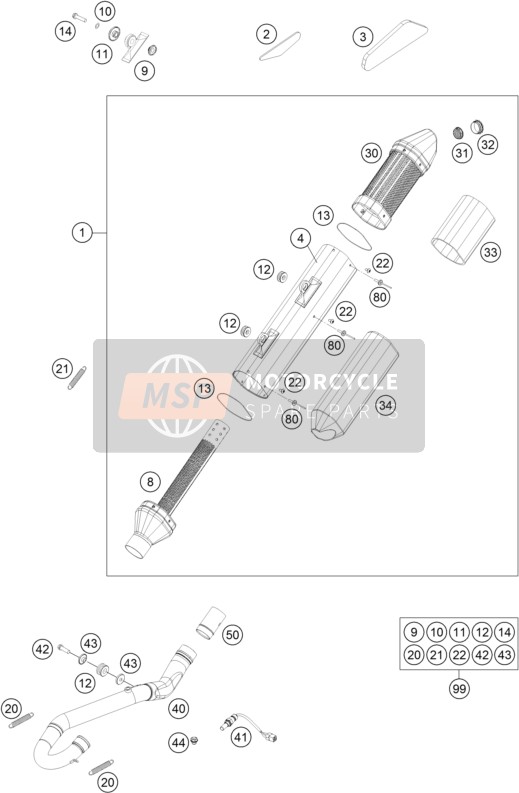 78105182080, Silencer Housing Exc Usa, KTM, 0