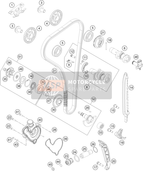 KTM 350 EXC-F Europe 2016 Timing Drive for a 2016 KTM 350 EXC-F Europe