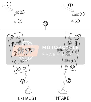 77836028044, Valve Spring Kit Exhaust, KTM, 0