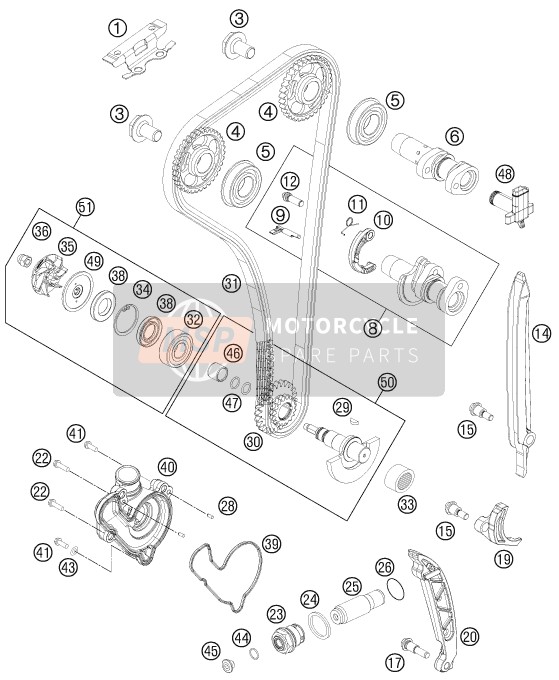 KTM 350 SX-F USA 2015 Timing Drive for a 2015 KTM 350 SX-F USA