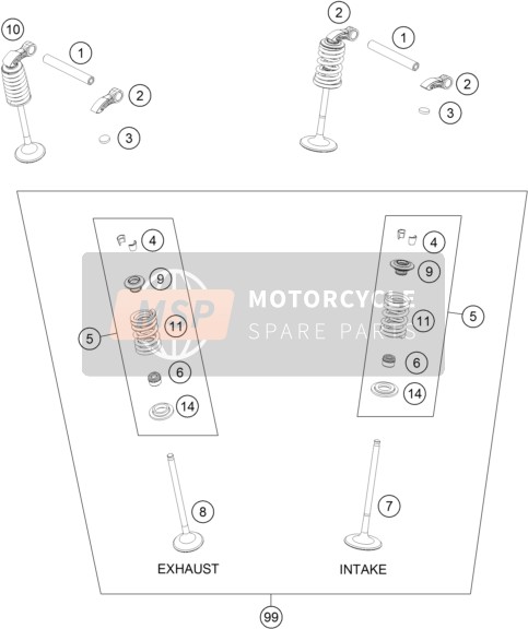 KTM 350 SX-F USA 2016 Valve Drive for a 2016 KTM 350 SX-F USA