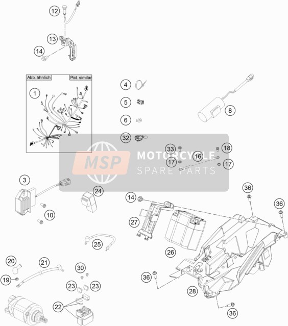 KTM 350 SX-F USA 2017 Wiring Harness for a 2017 KTM 350 SX-F USA