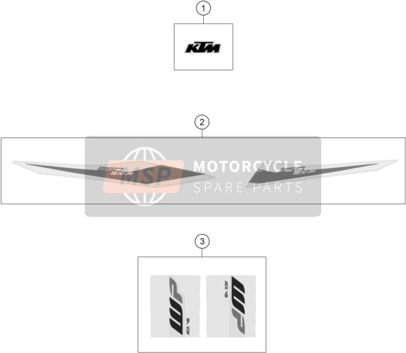 KTM 350 SX-F Europe 2019 Decal for a 2019 KTM 350 SX-F Europe