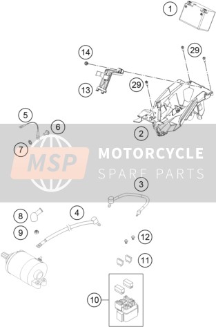 KTM 350 XC-F USA 2016 Batterie pour un 2016 KTM 350 XC-F USA