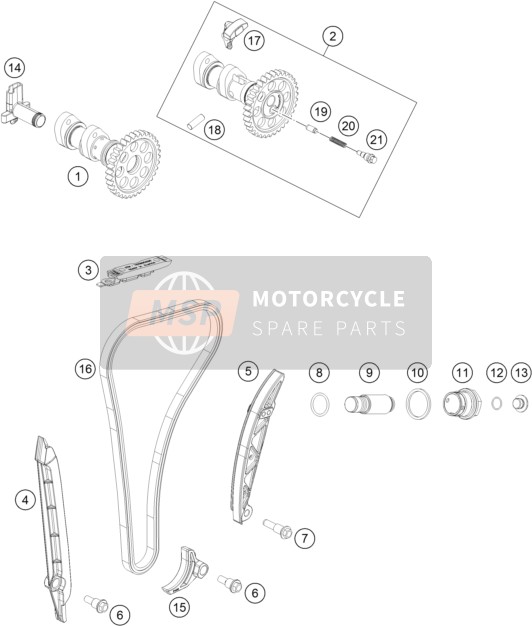 KTM 350 XC-F USA 2016 Entraînement Par Courroie De Distribution pour un 2016 KTM 350 XC-F USA