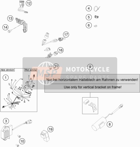 KTM 350 XC-F USA 2016 Faisceau de câblage pour un 2016 KTM 350 XC-F USA