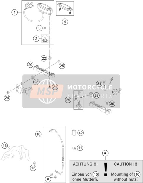 KTM 350 XCF-W USA 2013 Instrumentos / Sistema de bloqueo para un 2013 KTM 350 XCF-W USA