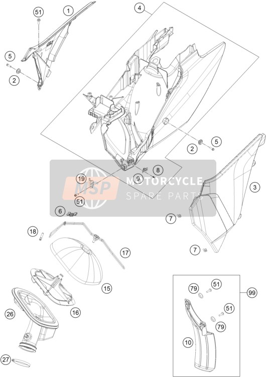 KTM 350 XCF-W USA 2014 Luftfilter für ein 2014 KTM 350 XCF-W USA