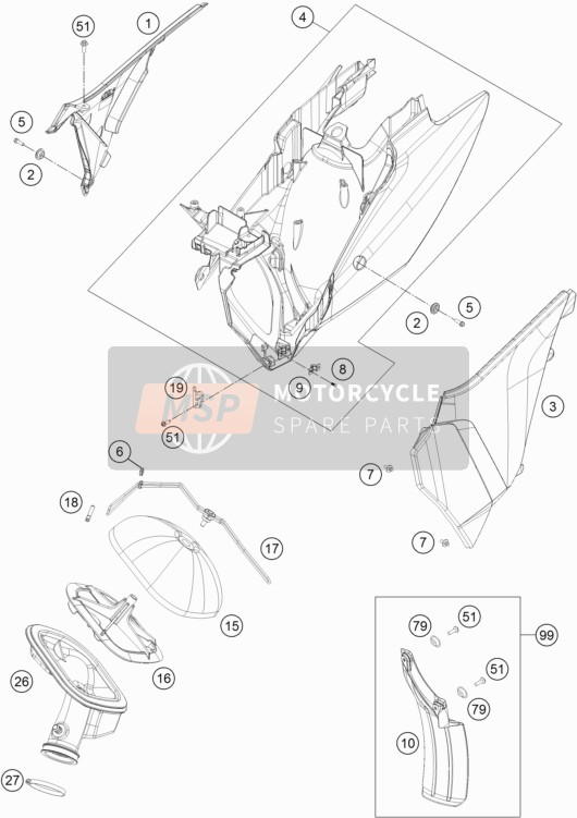 KTM 350 XCF-W USA 2015 Luftfilter für ein 2015 KTM 350 XCF-W USA