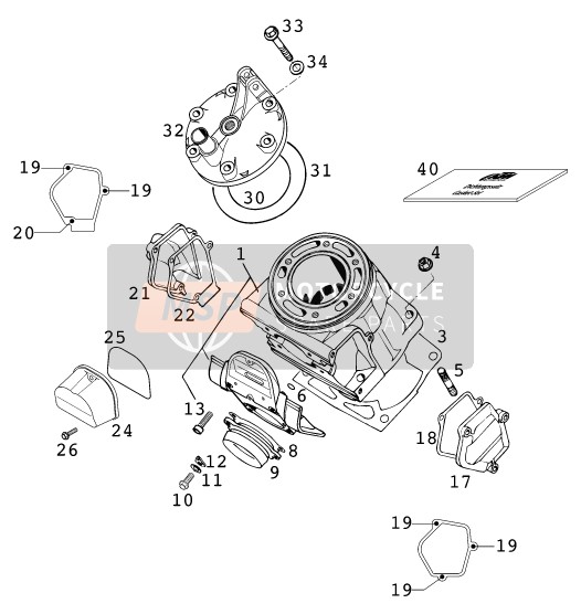 KTM 380 SX USA 2000 Cylinder for a 2000 KTM 380 SX USA