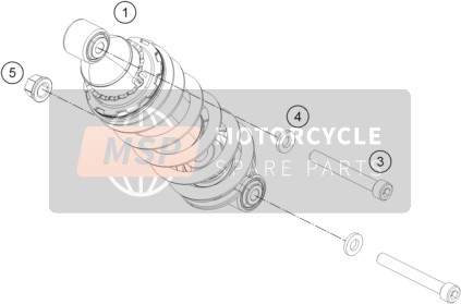 KTM 390 DUKE BL. ABS B.D. Japan 2015 Stoßdämpfer für ein 2015 KTM 390 DUKE BL. ABS B.D. Japan