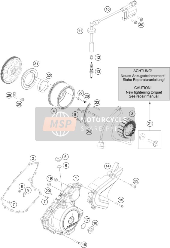 KTM 390 DUKE BLACK ABS BAJ.DIR Asia 2014 Ignition System for a 2014 KTM 390 DUKE BLACK ABS BAJ.DIR Asia