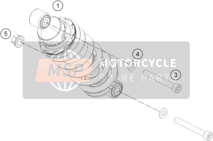 KTM 390 DUKE WHITE ABS BAJ.DIR. Asia 2014 Shock Absorber for a 2014 KTM 390 DUKE WHITE ABS BAJ.DIR. Asia