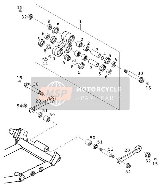 54603090030, Steel Washer 15,2X19X0,3, KTM, 0