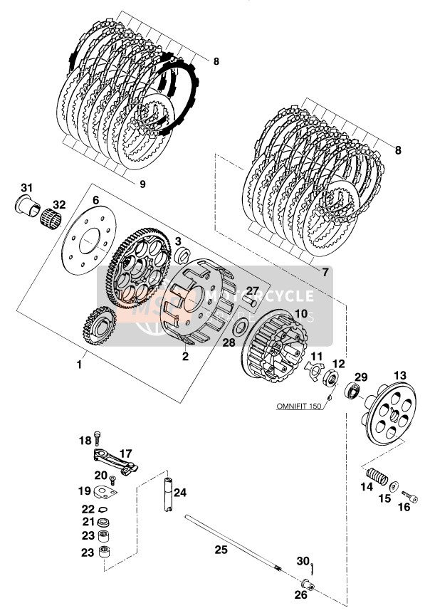 54632080000, Clutch Spring 2,5X43 8,5W, KTM, 0