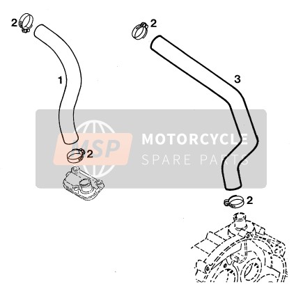 KTM 400 DUKE/ 20kW Europe 1994 Motor Ventilatie voor een 1994 KTM 400 DUKE/ 20kW Europe