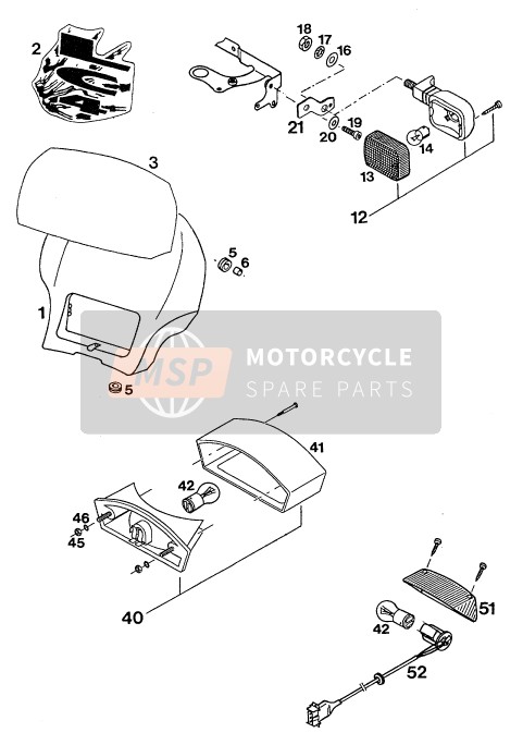 KTM 400 DUKE/ 20kW Europe (2) 1994 Lighting System for a 1994 KTM 400 DUKE/ 20kW Europe (2)