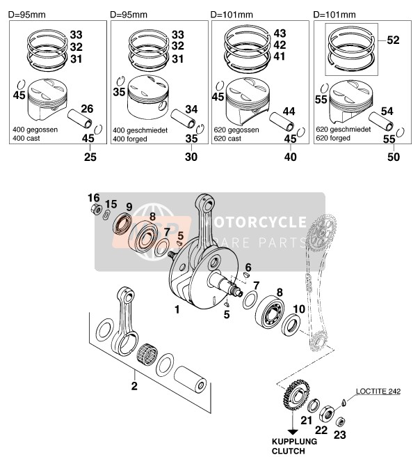 Crankshaft, Piston