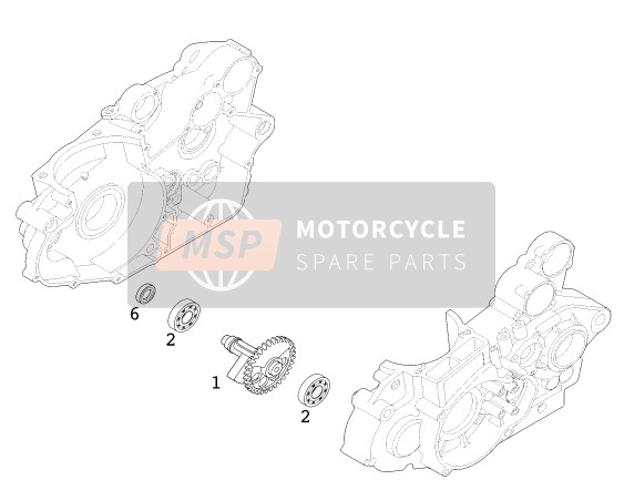 KTM 400 EXC RACING USA 2001 Albero di bilanciamento per un 2001 KTM 400 EXC RACING USA