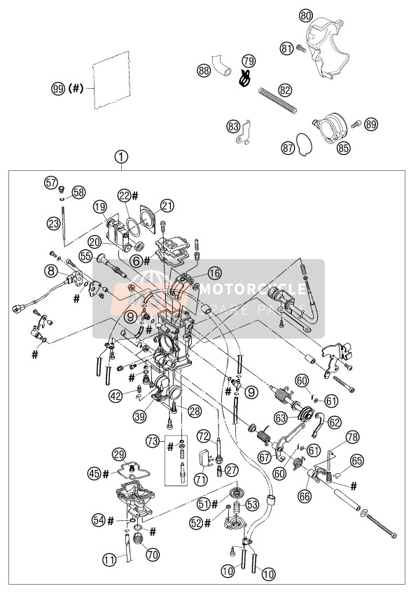 59031121000, Needle Jet FCR-MX, KTM, 1