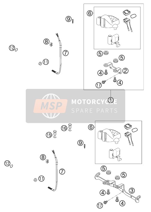 KTM 400 EXC RACING USA 2002 Instruments / Lock System for a 2002 KTM 400 EXC RACING USA