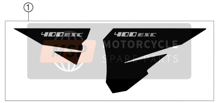 KTM 400 EXC RACING Europe 2004 Decal for a 2004 KTM 400 EXC RACING Europe