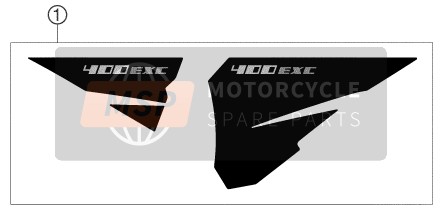 KTM 400 EXC RACING Australia 2004 Decal for a 2004 KTM 400 EXC RACING Australia