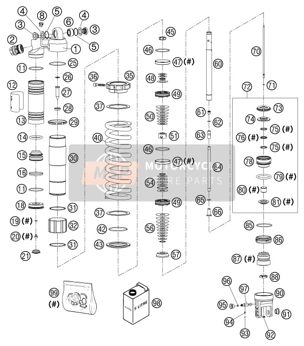 Shock Absorber Disassembled