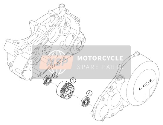 KTM 400 LC4-E Europe 2000 Eje equilibrador para un 2000 KTM 400 LC4-E Europe