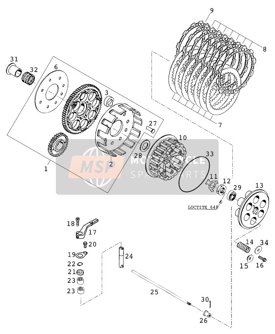 KTM 400 LC4-E USA 2000 Clutch for a 2000 KTM 400 LC4-E USA