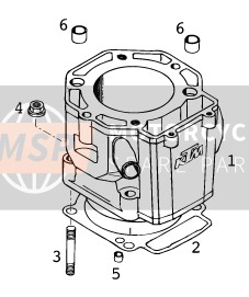 KTM 400 LC4-E USA 2000 Cylinder for a 2000 KTM 400 LC4-E USA