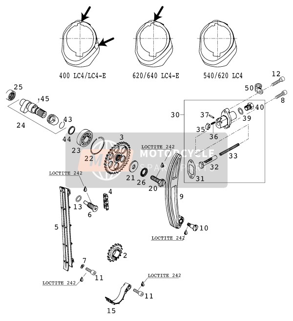 KTM 400 LC4-E Europe (2) 2000 Timing Drive for a 2000 KTM 400 LC4-E Europe (2)