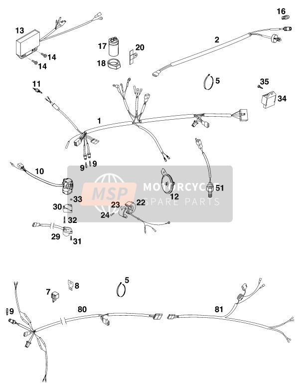 50311074050, Clamp Engine Stop Switch, KTM, 2