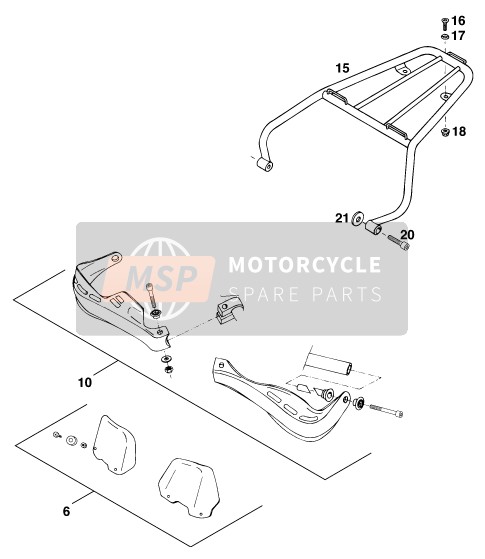 KTM 400 SUP-COMP WP 14KW France 1996 Accesorios para un 1996 KTM 400 SUP-COMP WP 14KW France