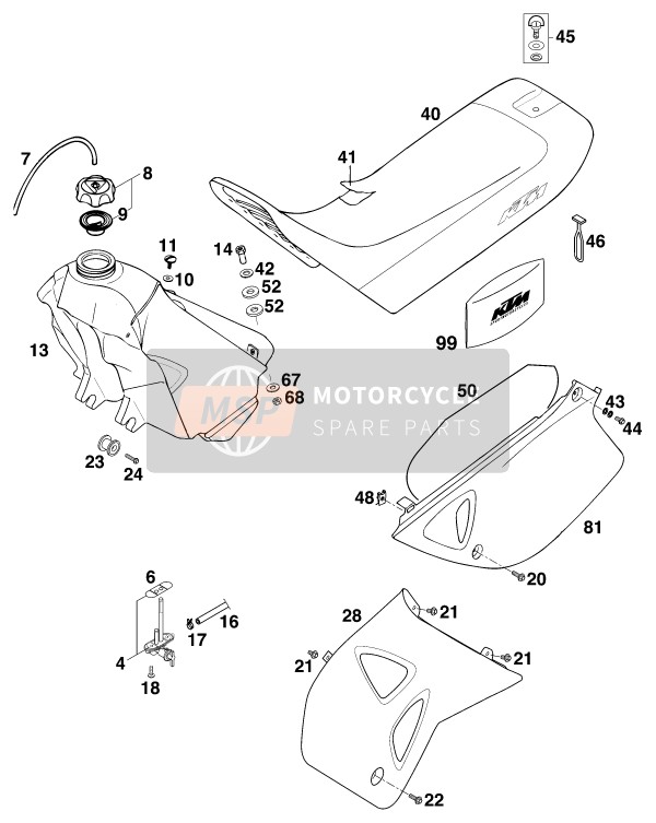 Tanque, Asiento