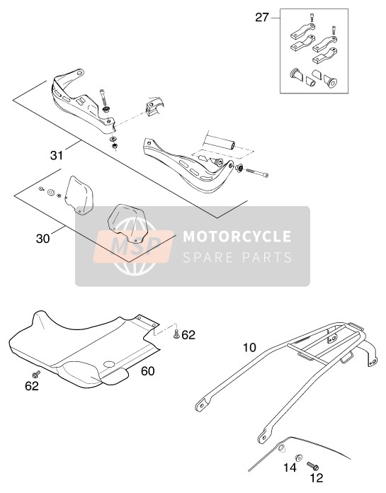 KTM 400 SX RACING Europe 2001 Accessories for a 2001 KTM 400 SX RACING Europe