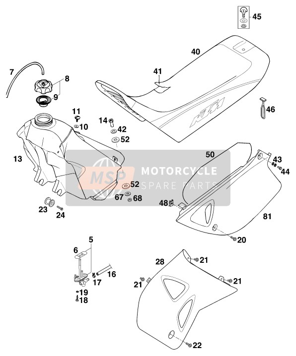 Tanque, Asiento