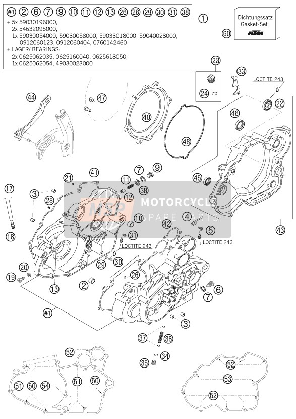 KTM 400 XC-W USA 2007 Engine Case for a 2007 KTM 400 XC-W USA