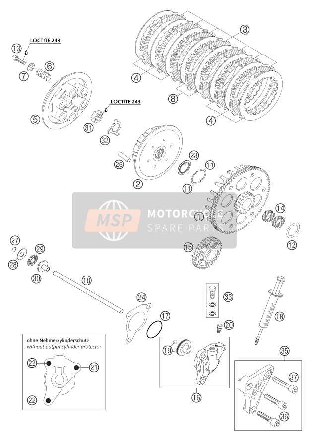 KTM 450 SMS Europe 2004 Clutch for a 2004 KTM 450 SMS Europe